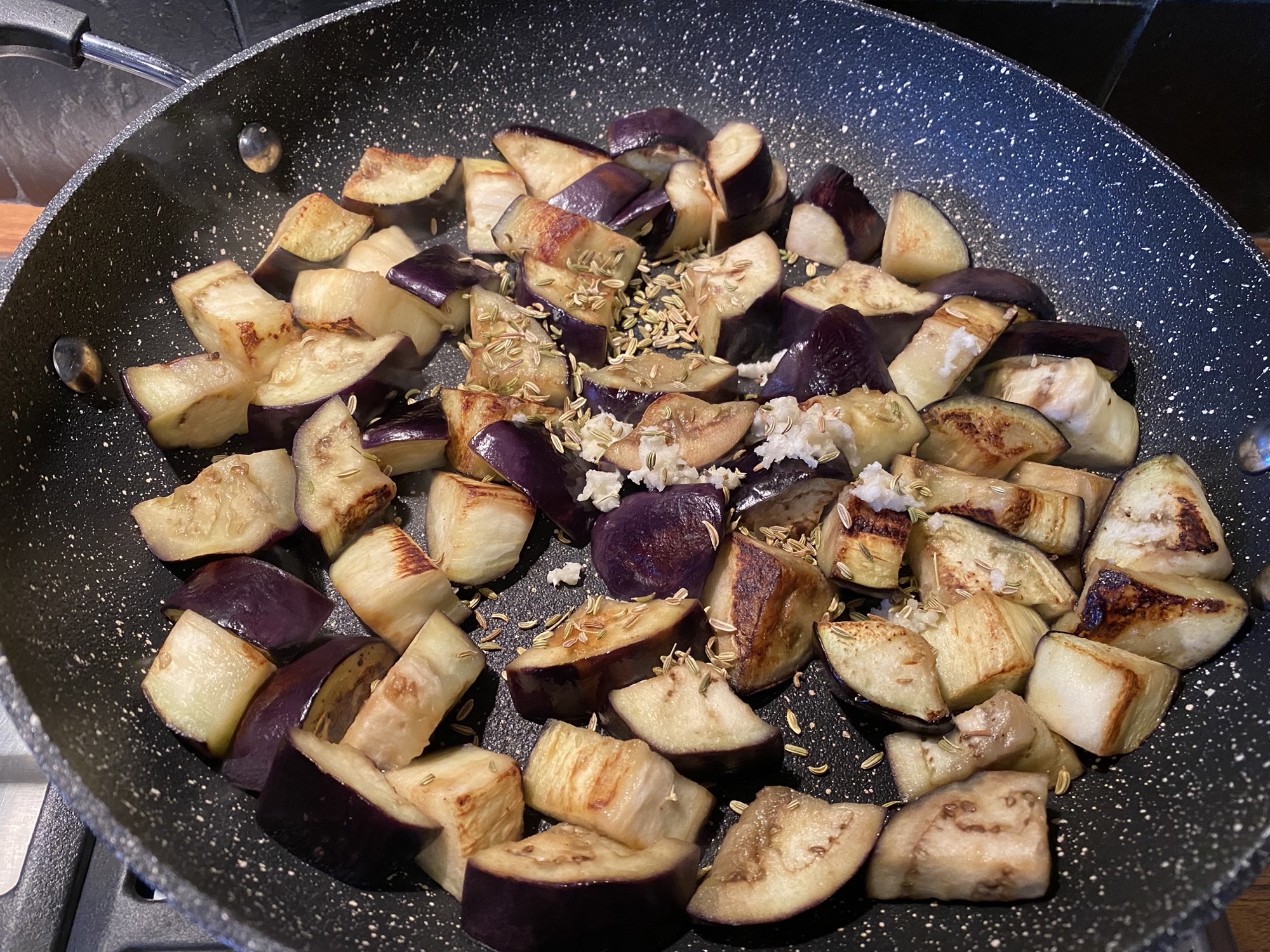 Baked Aubergine & Chickpea Gratin