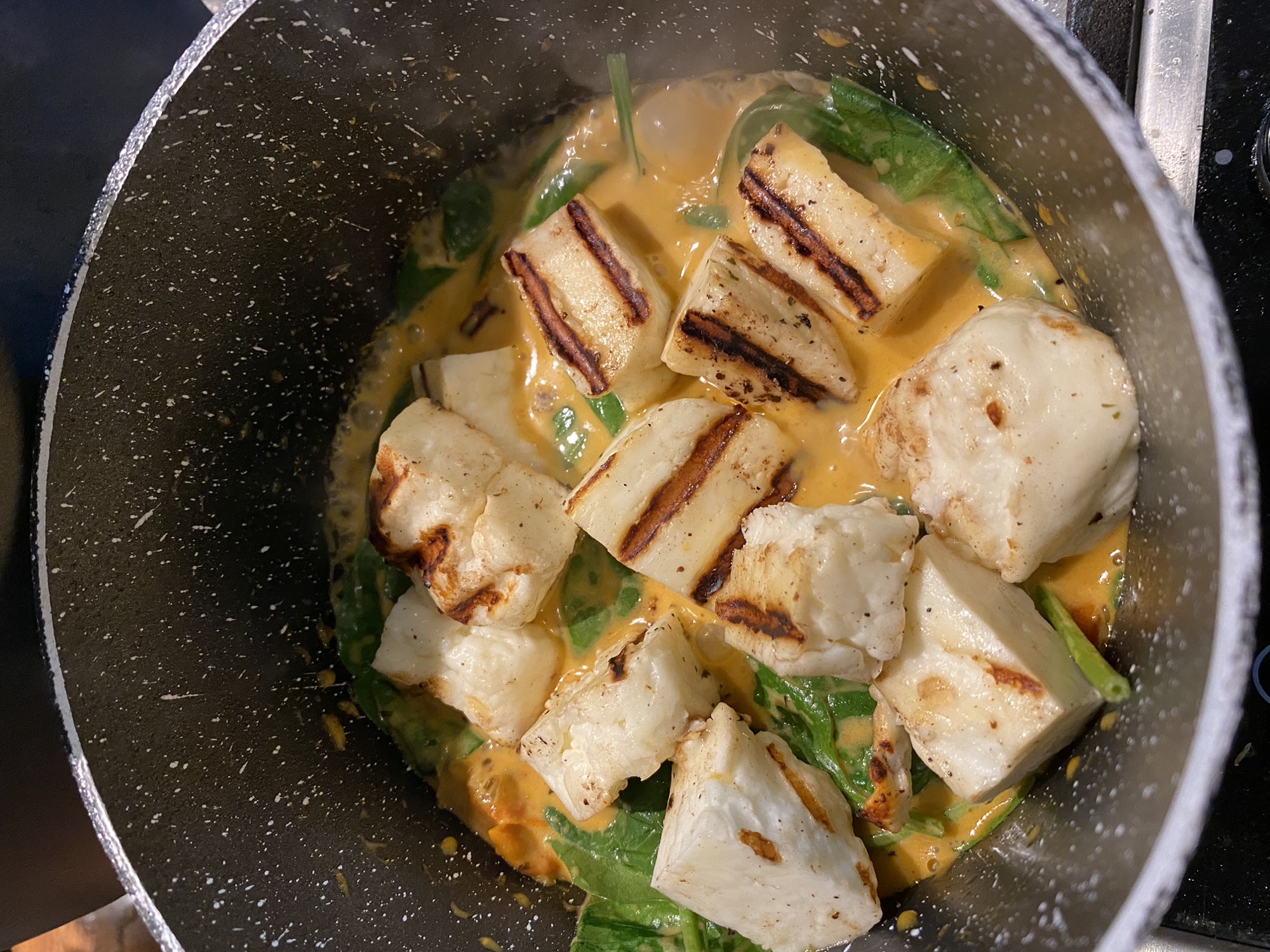Creamy Rosemary Chicken with Halloumi & Asparagus