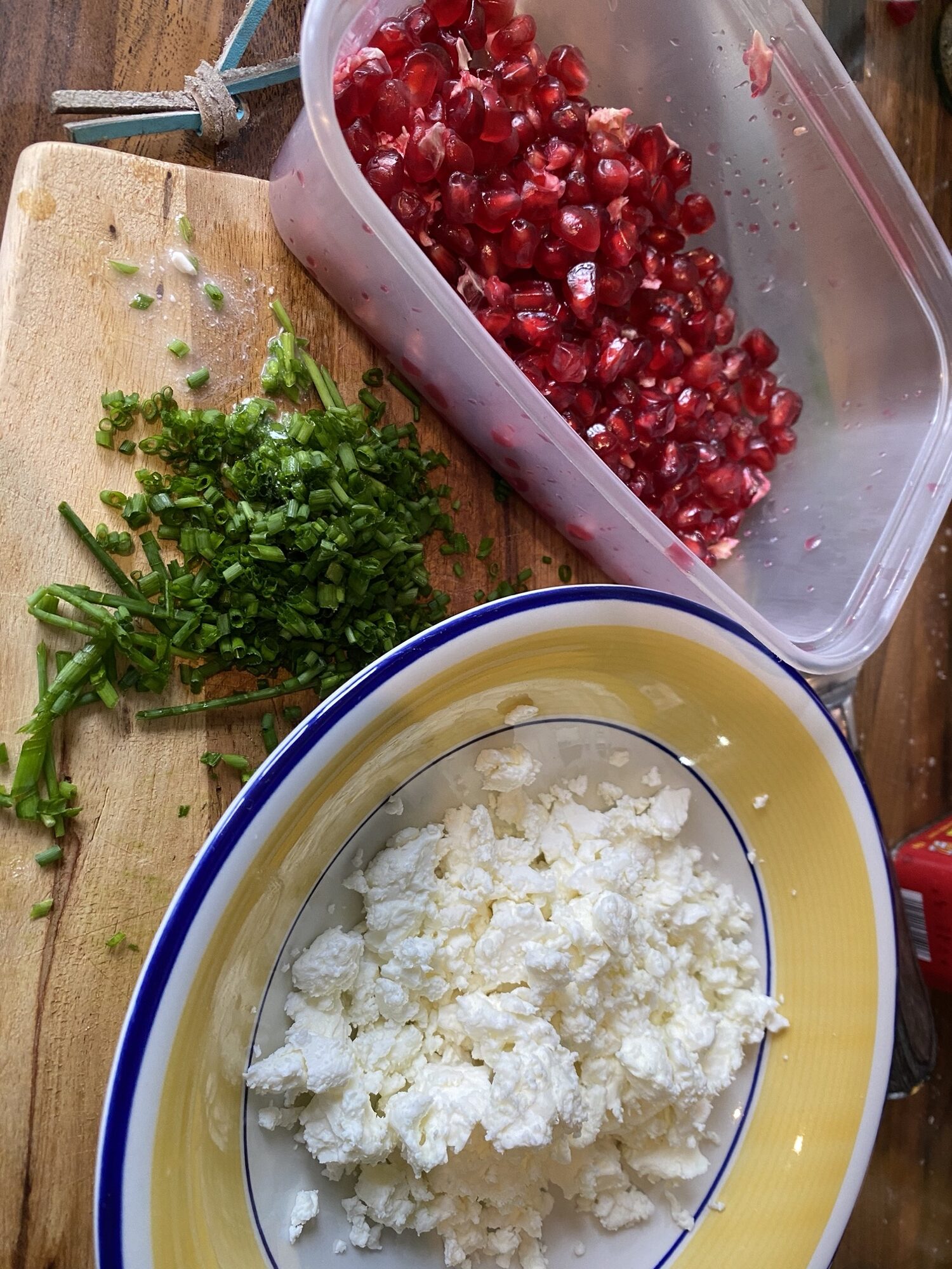 Grilled Pork Skewers with Red Onion, Feta & Pomegranate