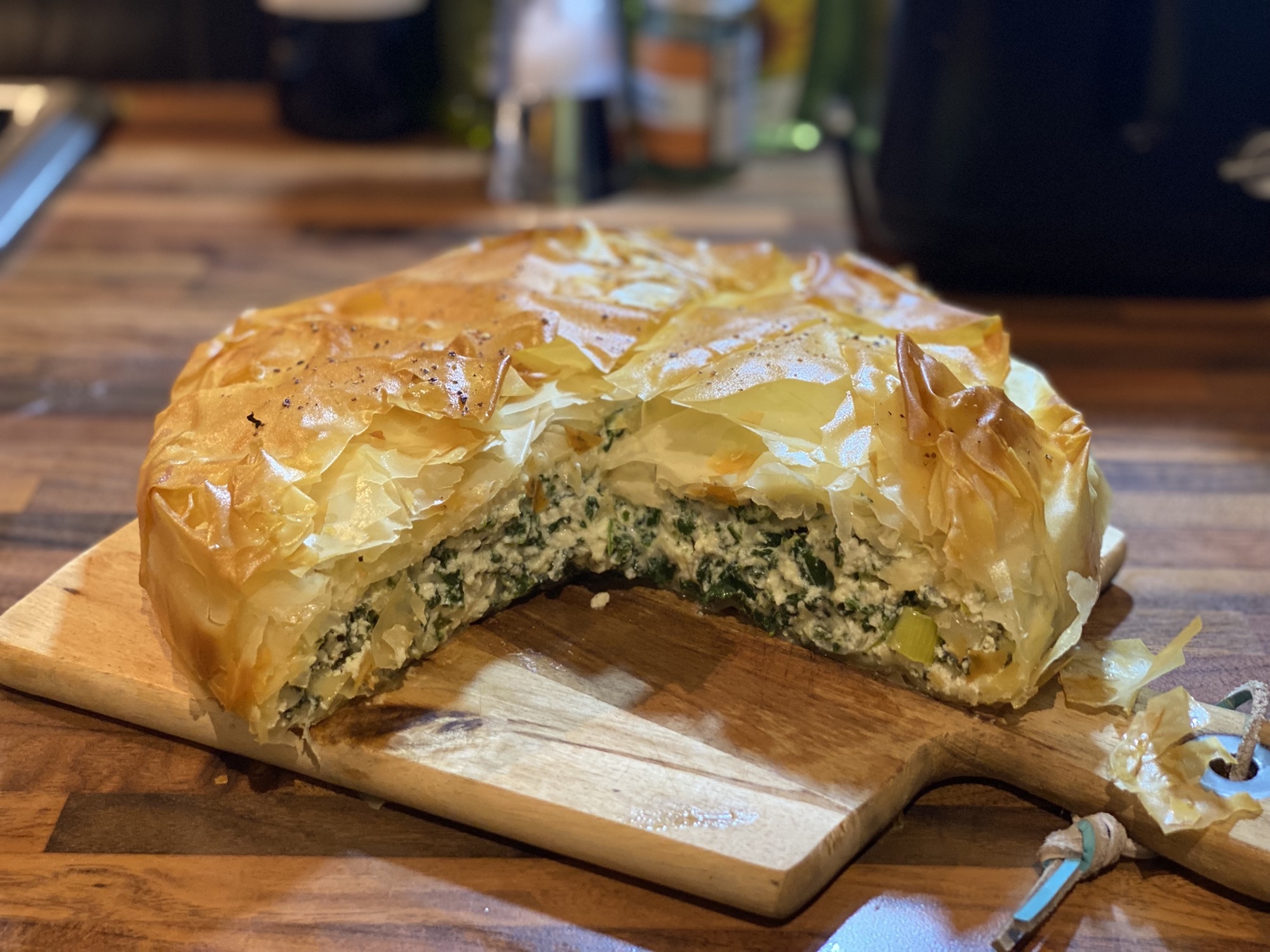 Spinach & Ricotta Filo Pie