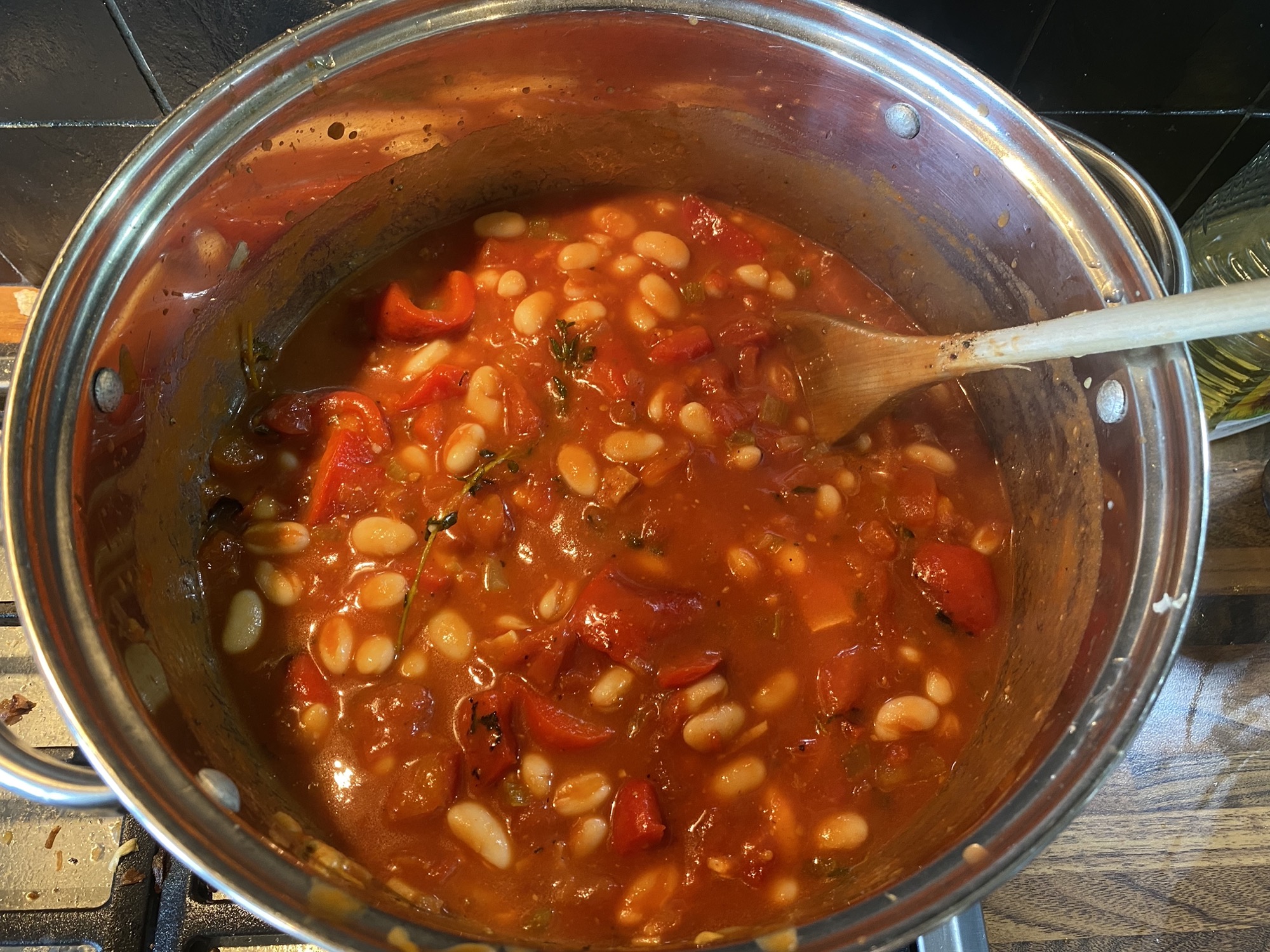 Smoky Sausage & Bean Bake