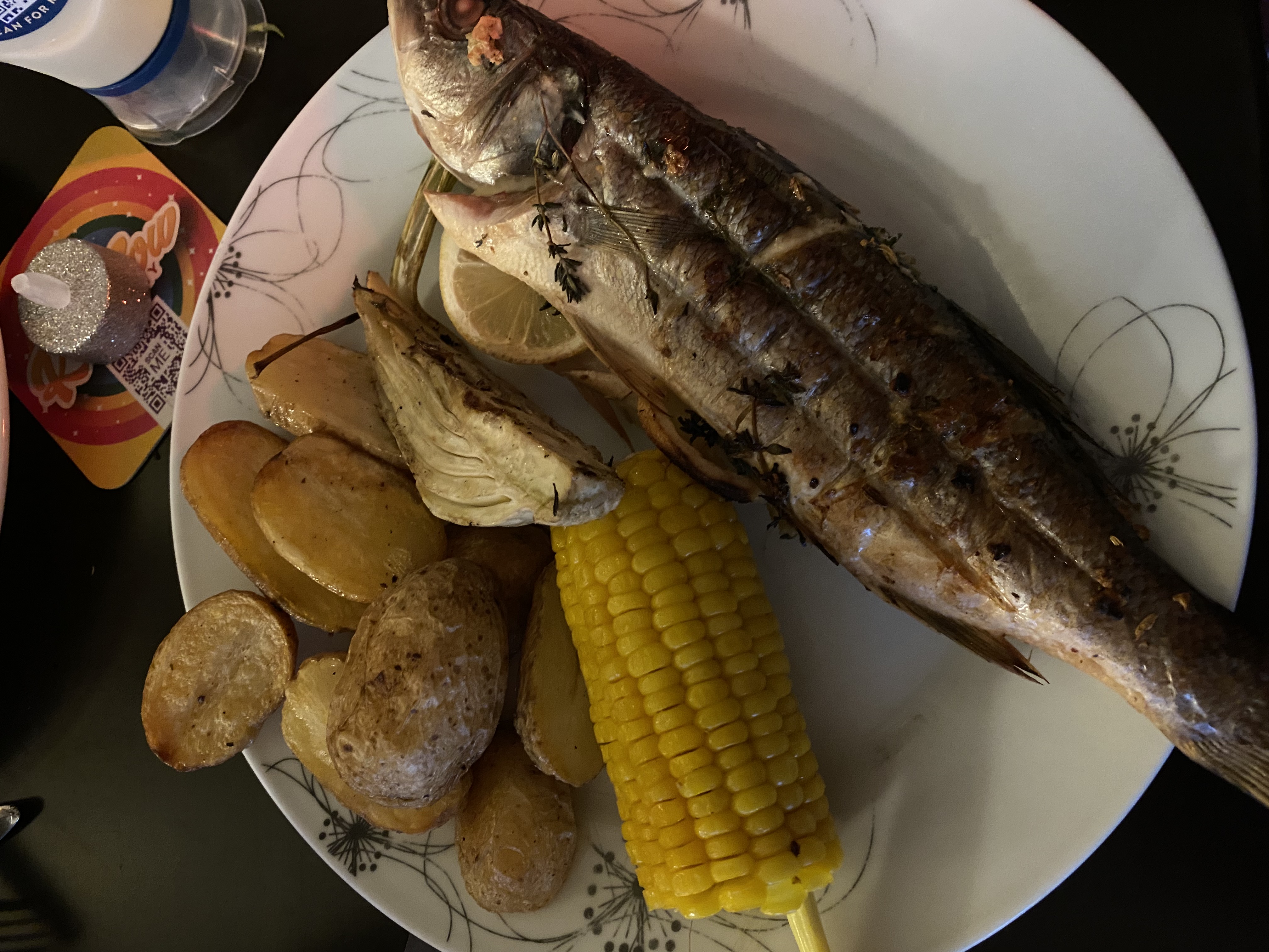 Whole Sea Bass with Fennel & Lemon