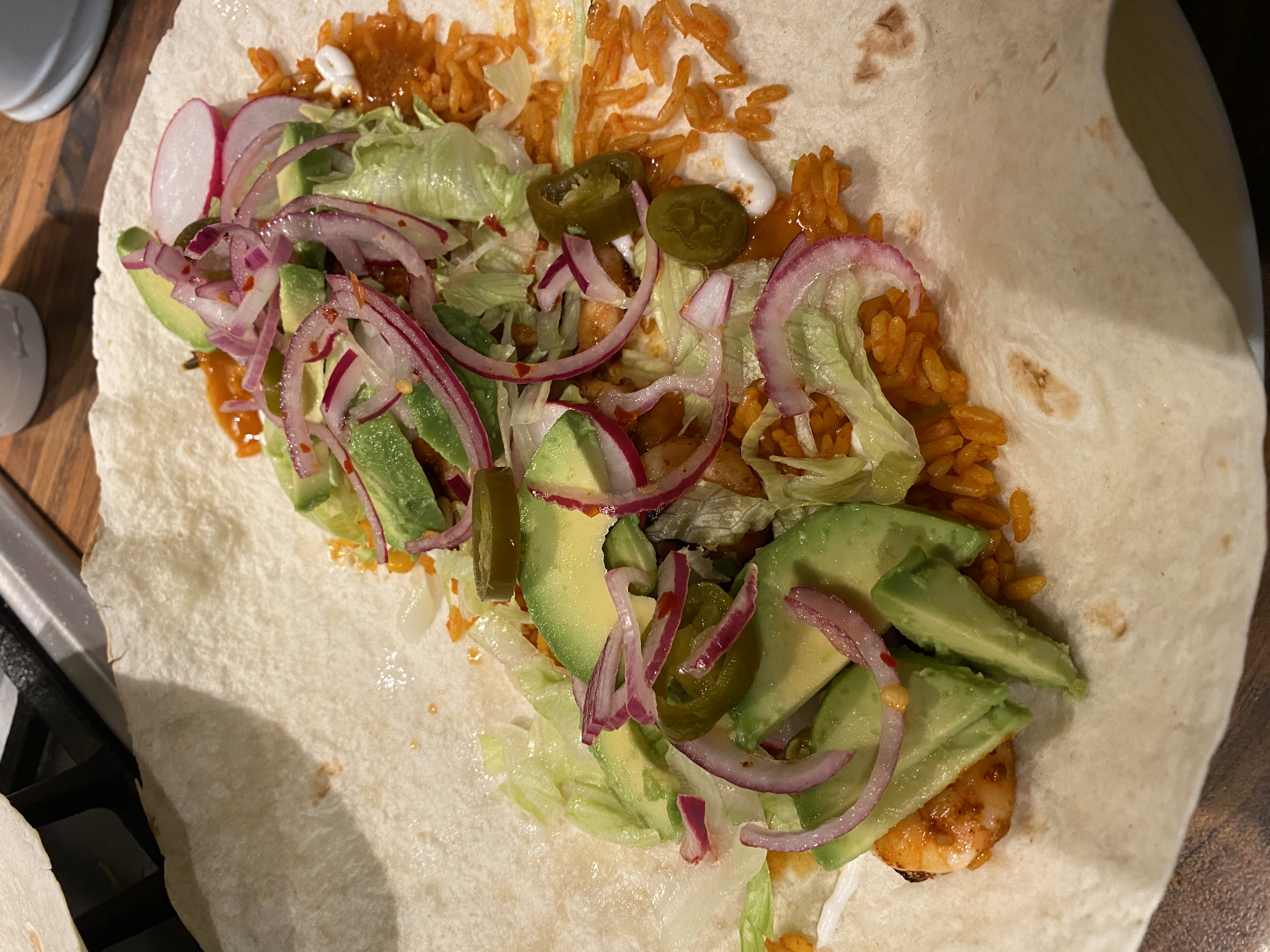 Spicy Prawn Wraps
