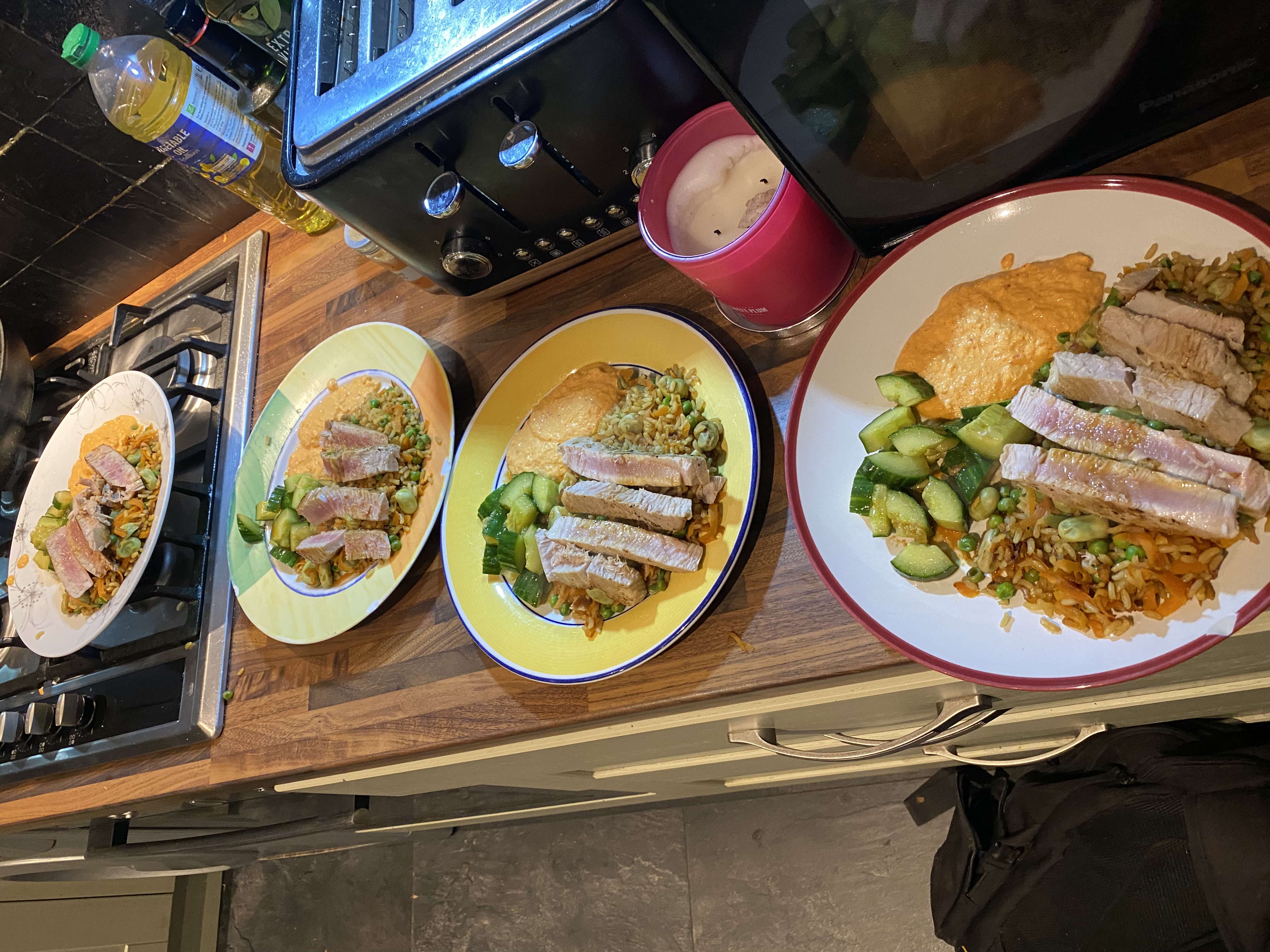Seared Tuna & Kimchi Rice Bowl
