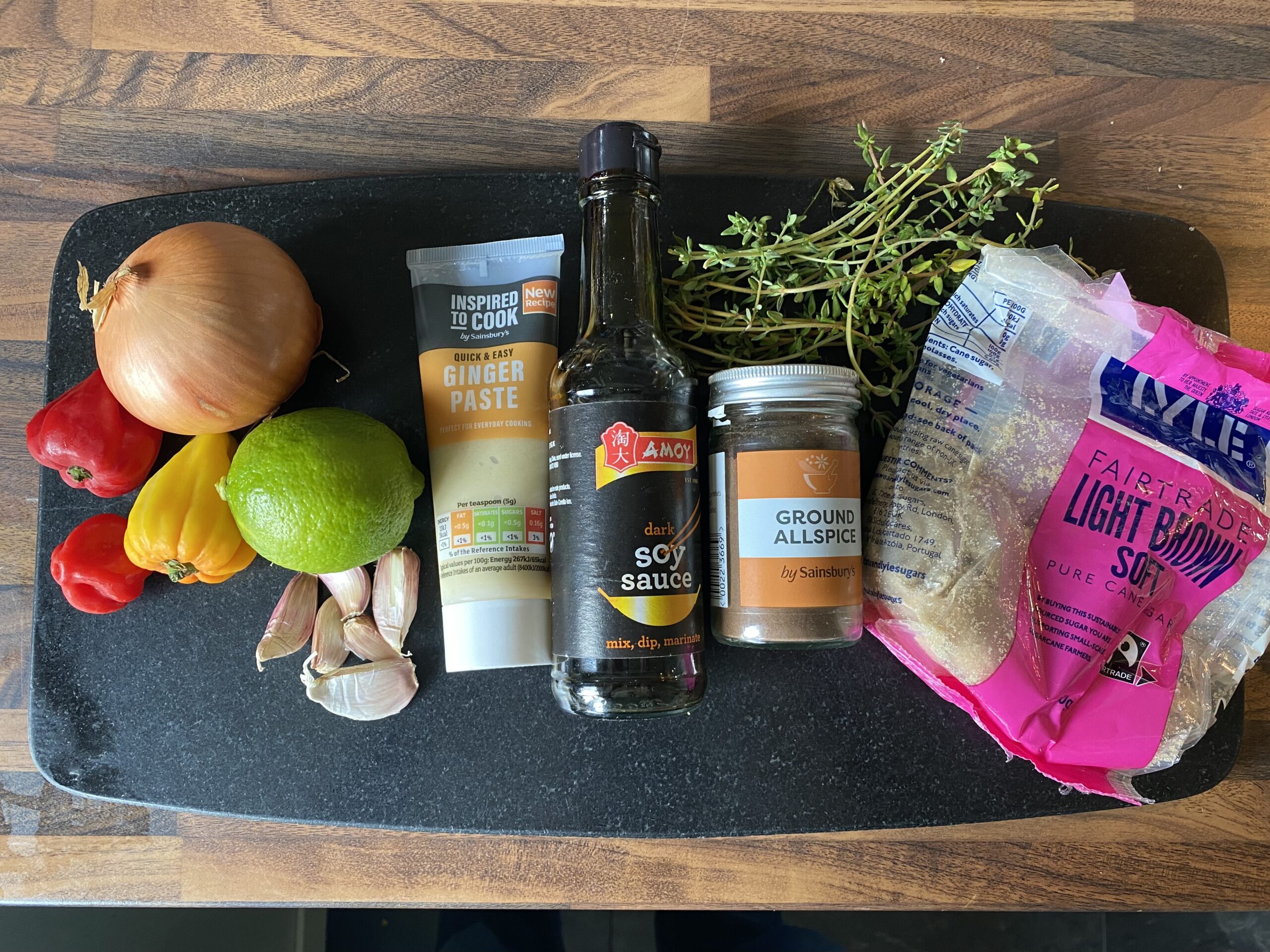 Jerk-Style Chicken with Rice and Peas