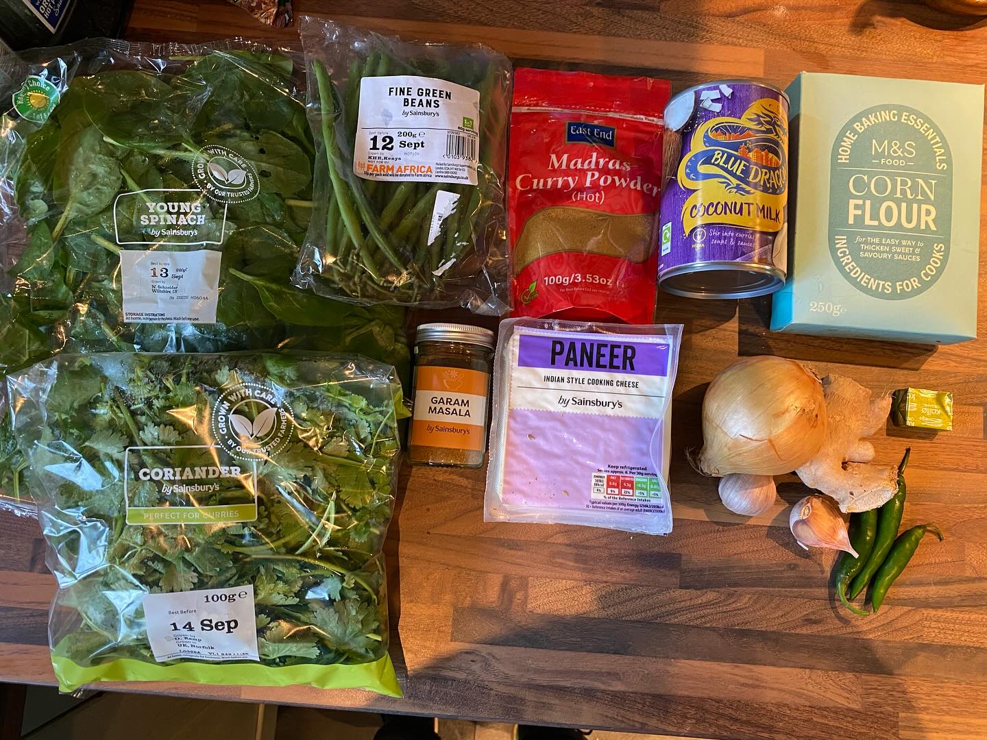 Spinach, Green Bean & Paneer Curry
