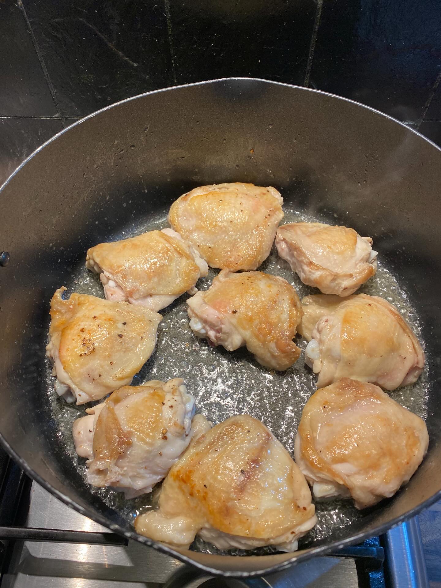 Steve's Lava Chicken with Chorizo Orzo